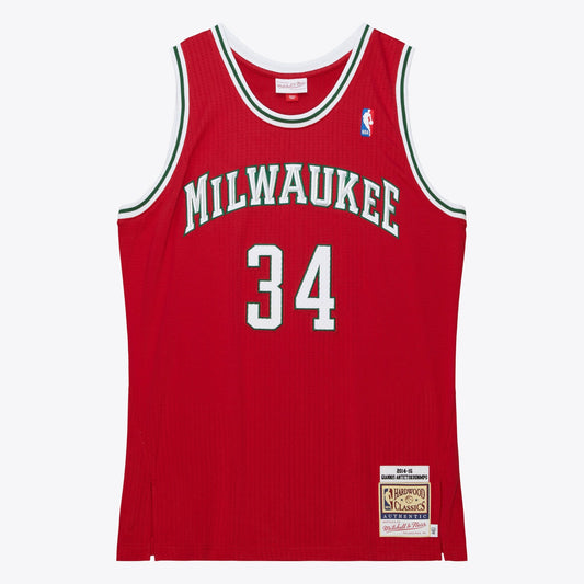 Men's Mitchell & Ness NBA Milwaukee Bucks Home Jersey Bucks 2014 Giannis Antetokounmpo