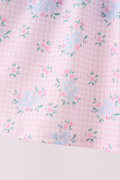Pink Floral Bow 2-Piece Set