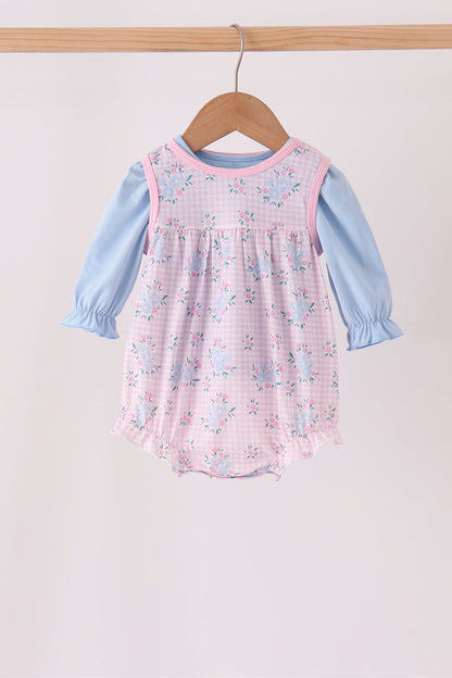 Pink Floral Bow 2-Piece Bubble Set