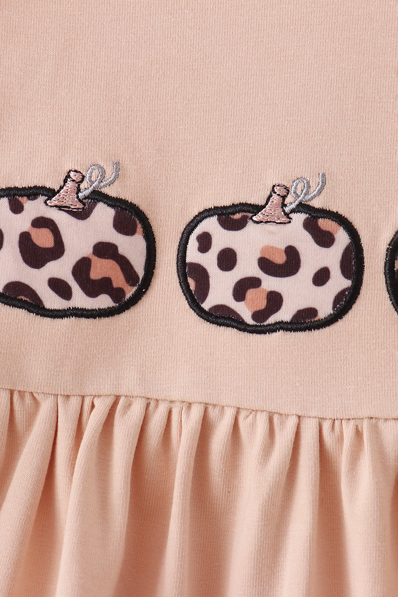 Leopard Pumpkin Appliqué Bloomer Set