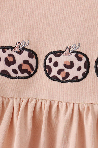Leopard Pumpkin Appliqué Bloomer Set