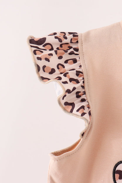 Leopard Pumpkin Appliqué Dress
