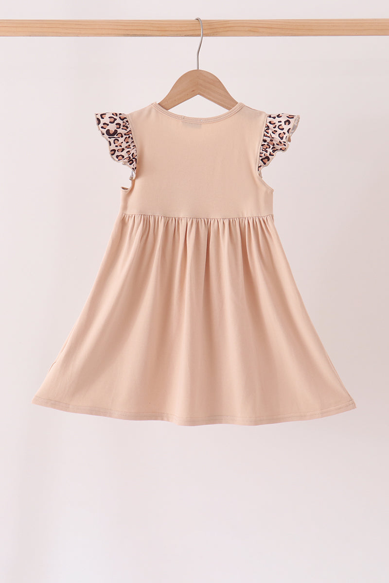 Leopard Pumpkin Appliqué Dress