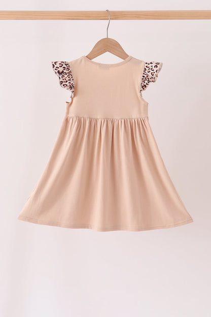 Leopard Pumpkin Appliqué Dress