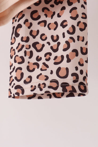 Leopard Pumpkin Appliqué Pants Set