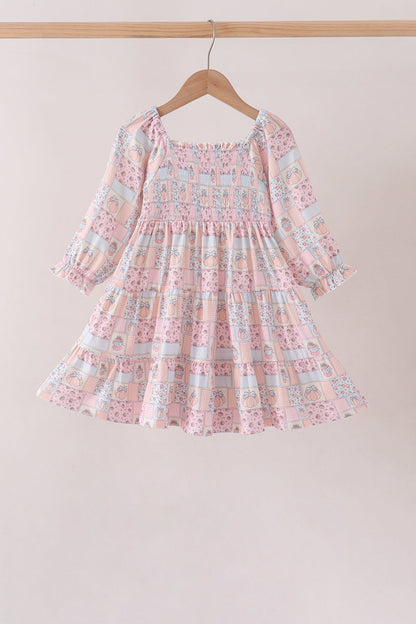 Pink Pumpkin Smocked Mom & Me Dress