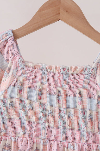 Pink Pumpkin Smocked Mom & Me Dress