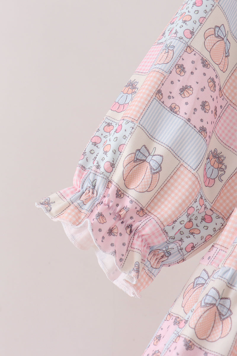 Pink Pumpkin Smocked Mom & Me Dress