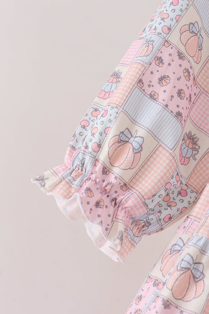 Pink Pumpkin Smocked Mom & Me Dress