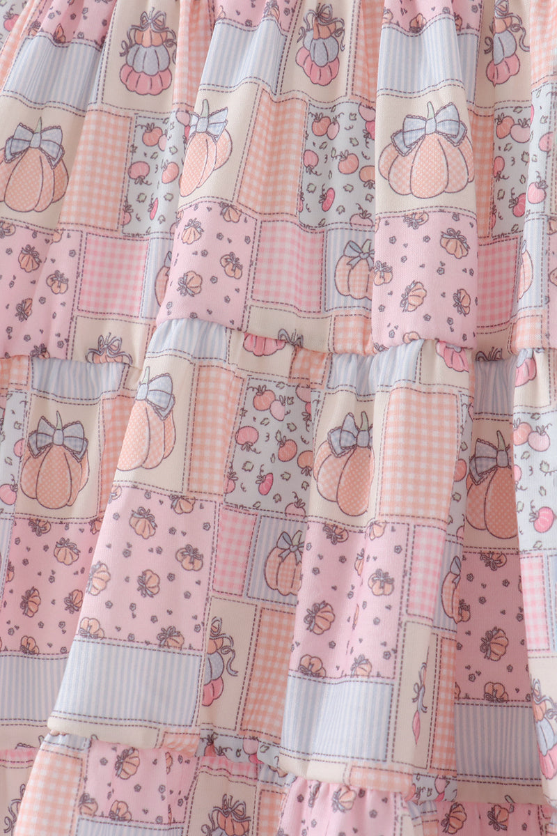 Pink Pumpkin Smocked Mom & Me Dress