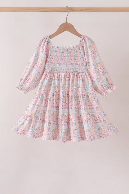 Pink Pumpkin Smocked Mom & Me Dress