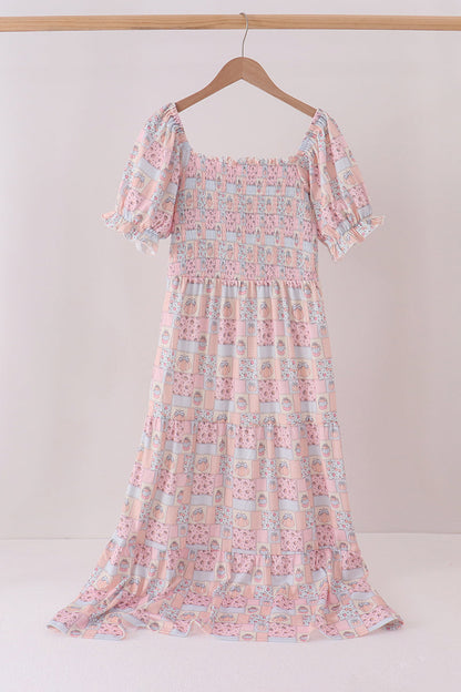 Pink Pumpkin Smocked Mom & Me Dress