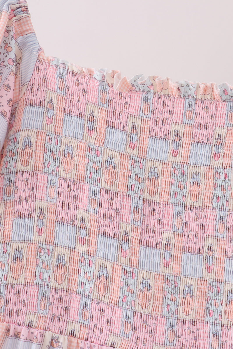 Pink Pumpkin Smocked Mom & Me Dress