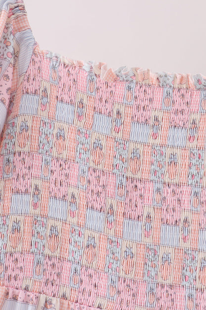 Pink Pumpkin Smocked Mom & Me Dress