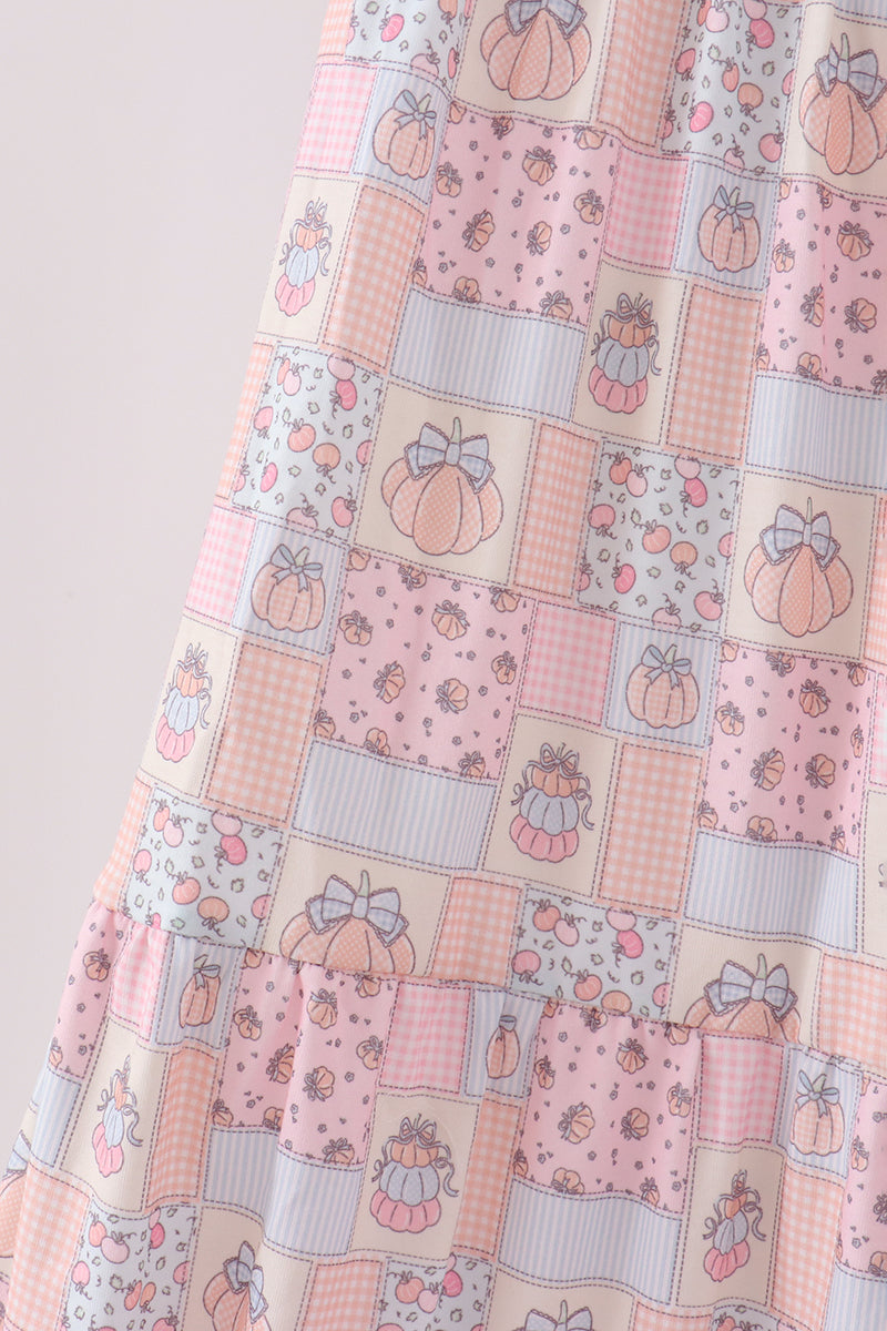 Pink Pumpkin Smocked Mom & Me Dress