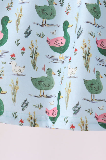 Green Mallard Ruffle Pants Set