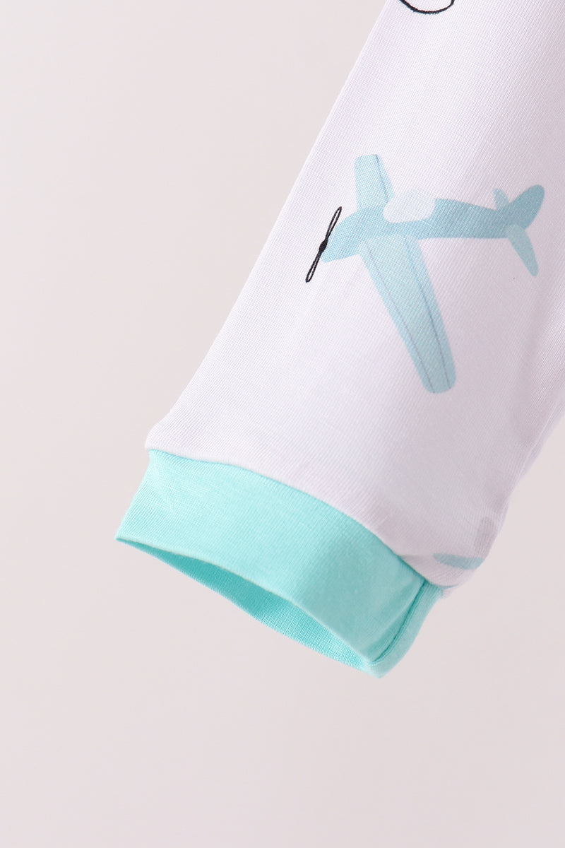 Airplane Bamboo 2-Piece Pants Set