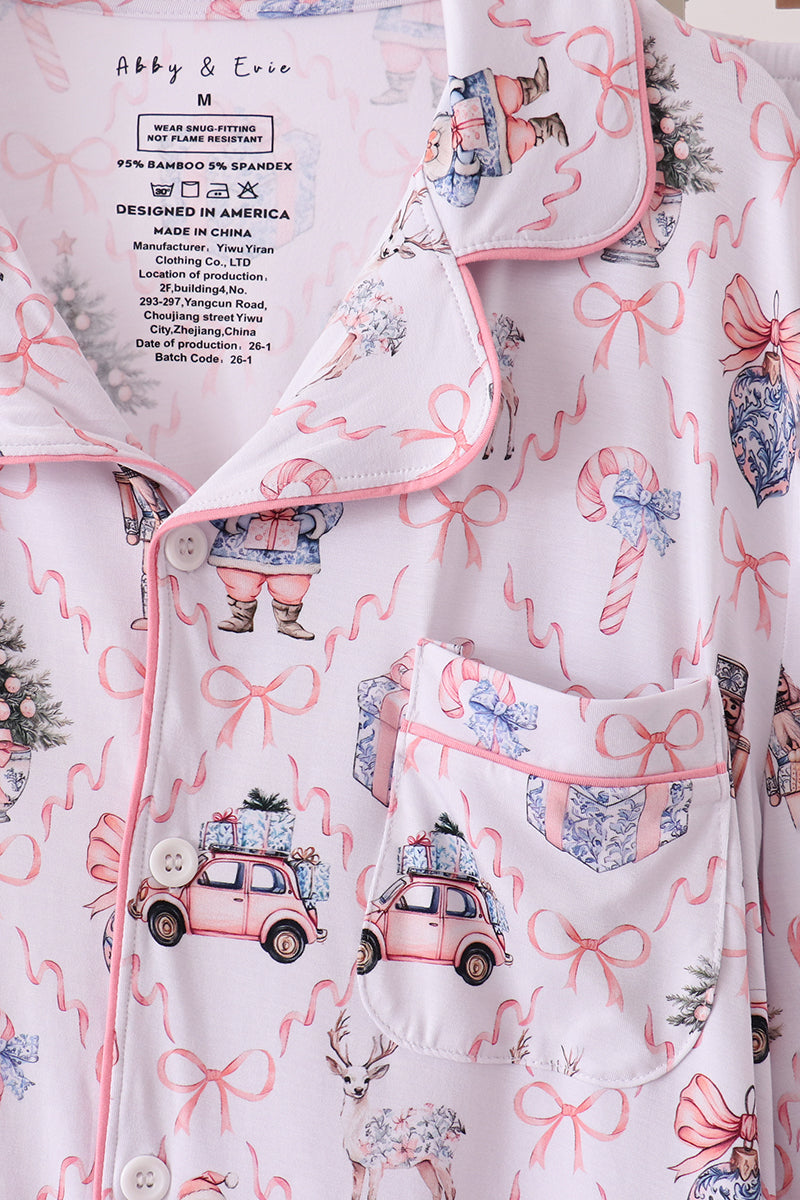 Pink Nutcracker Bamboo Mom & Me Pajama Set