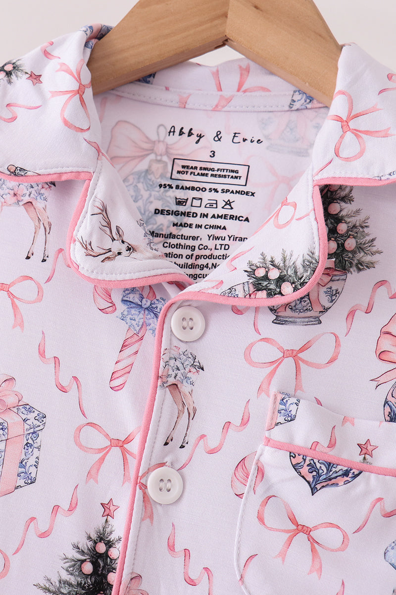 Pink Nutcracker Bamboo Mom & Me Pajama Set