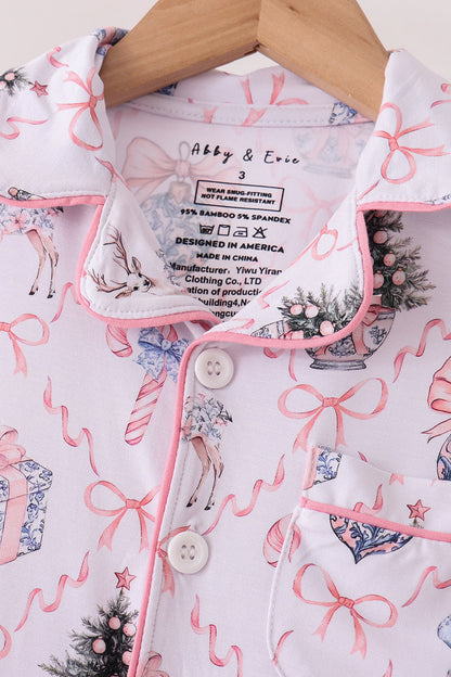Pink Nutcracker Bamboo Mom & Me Pajama Set