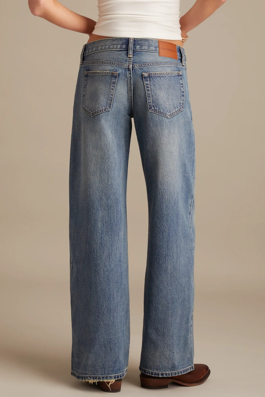 Lucky Brand Women's Super Low Rise Ultra Wide - Get Low Wash