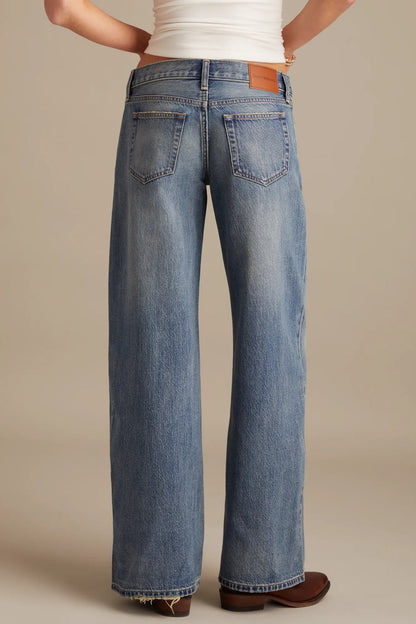 Lucky Brand Women's Super Low Rise Ultra Wide - Get Low Wash