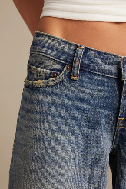 Lucky Brand Women's Super Low Rise Ultra Wide - Get Low Wash