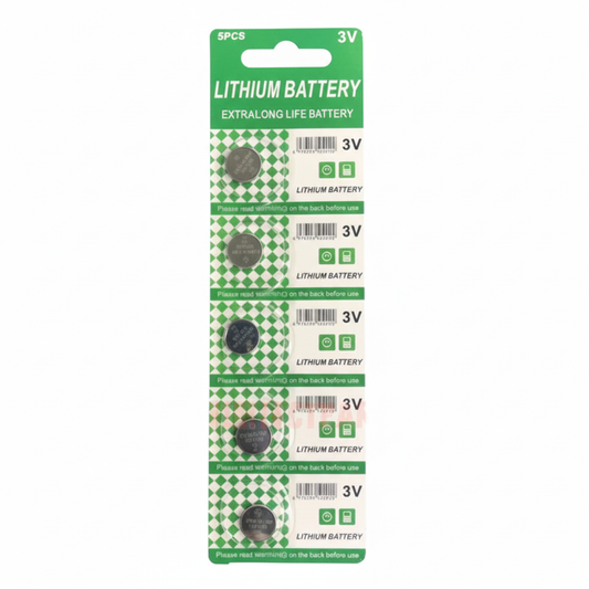 Prime Goods 5 PACK Super Fresh Long CR2450 ECR 2450 3v LITHIUM Coin Cell Battery Exp. 2029 - Silver