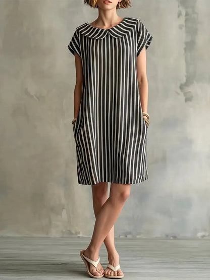 black and grey striped bodycon dress Sandy Modern Stripes Bodycon Mini Dress
