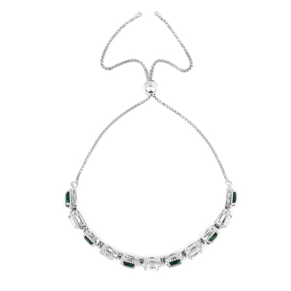 Created Green Emerald Tennis Bracelet