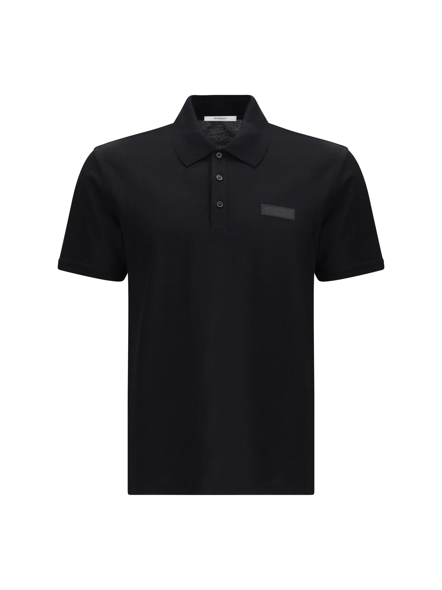 Polo Shirt Black Cotton