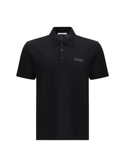 Polo Shirt Black Cotton