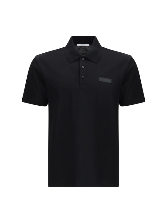 Polo Shirt Black Cotton