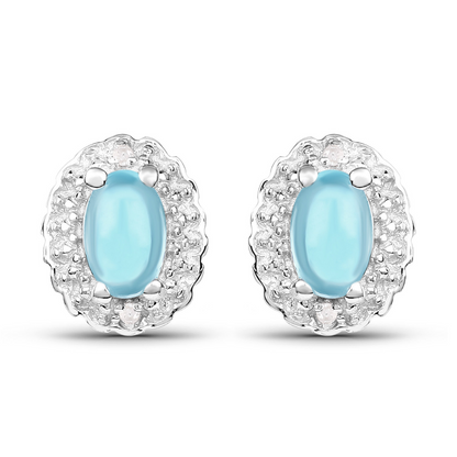 Swiss Blue Topaz Necklace and Earring set
