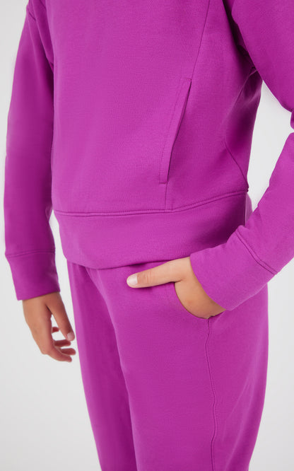 Girls 2 PC Terry Brushed Hoodie + Terry Brushed Jogger