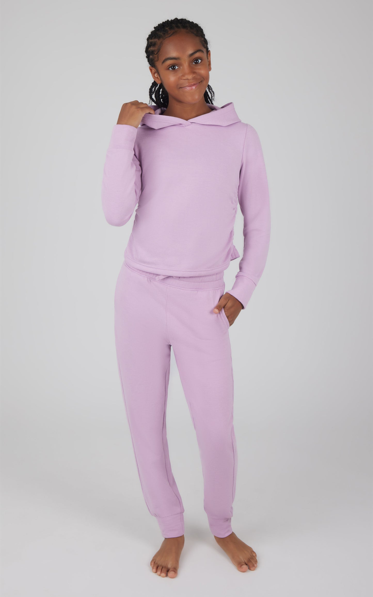 Girls 2 PC Terry Brushed Hoodie and Jogger