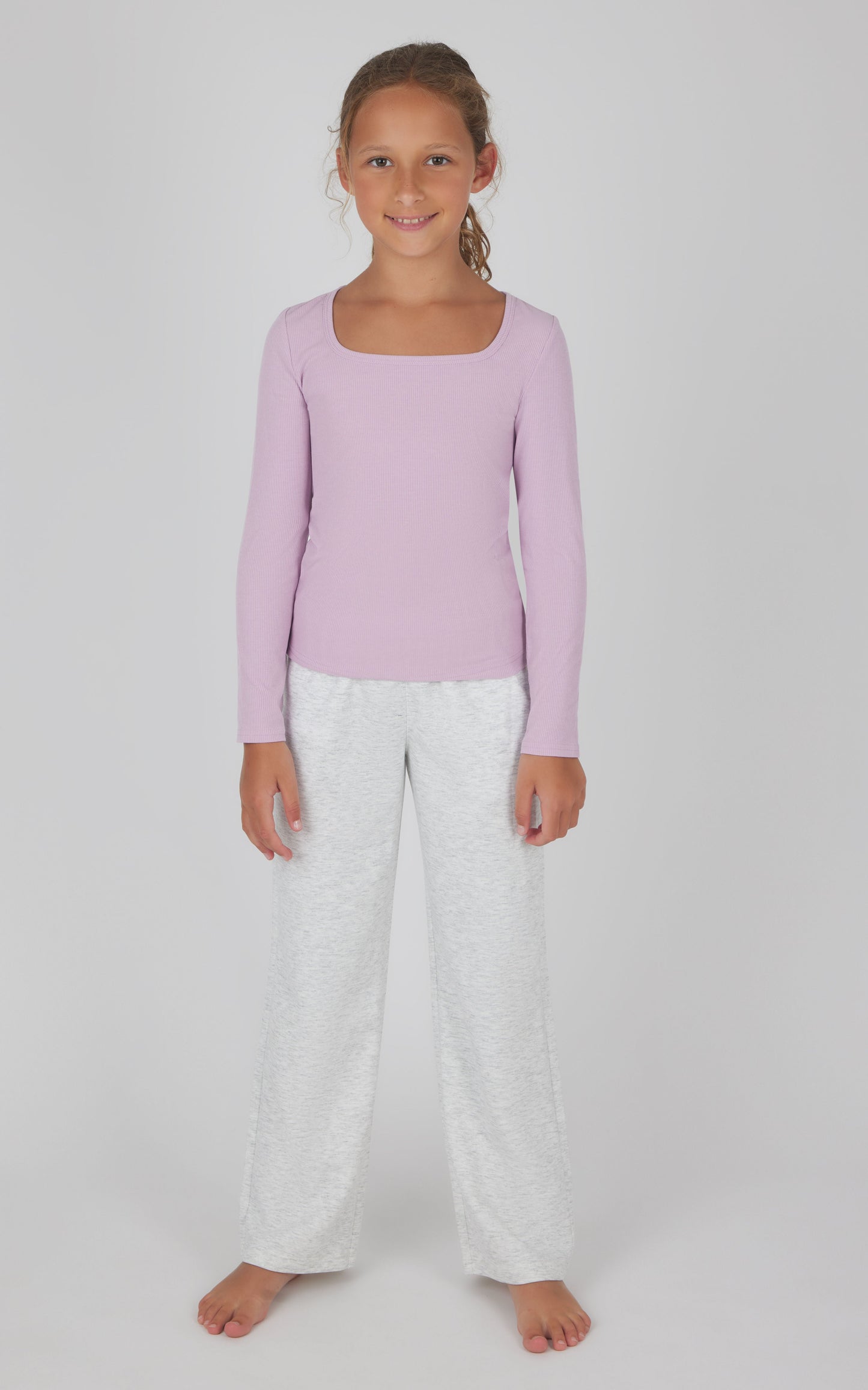 Girls Heavenly Rib School's Out Square Neck Top and Pant