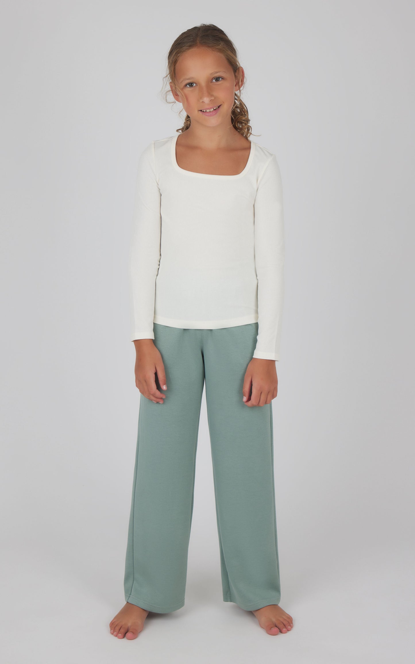 Girls Heavenly Rib School's Out Square Neck Top and Pant