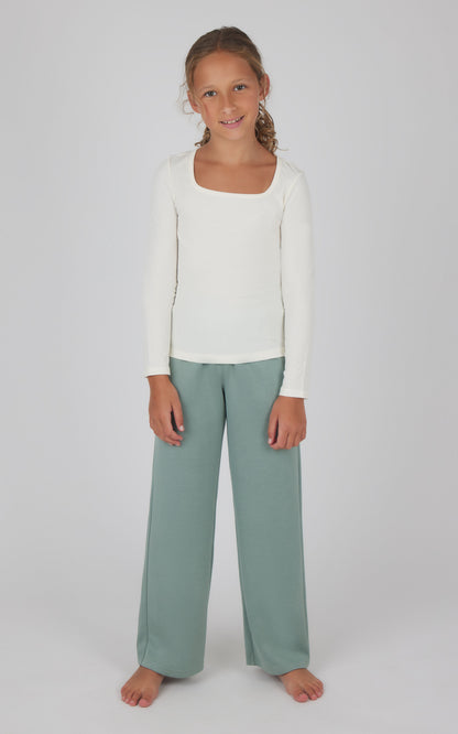 Girls Heavenly Rib School's Out Square Neck Top and Pant