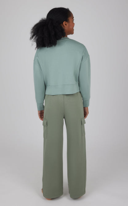 Girls 2 PC Softlite Cropped Pullover + Softlite Wide Leg Cargo Pant