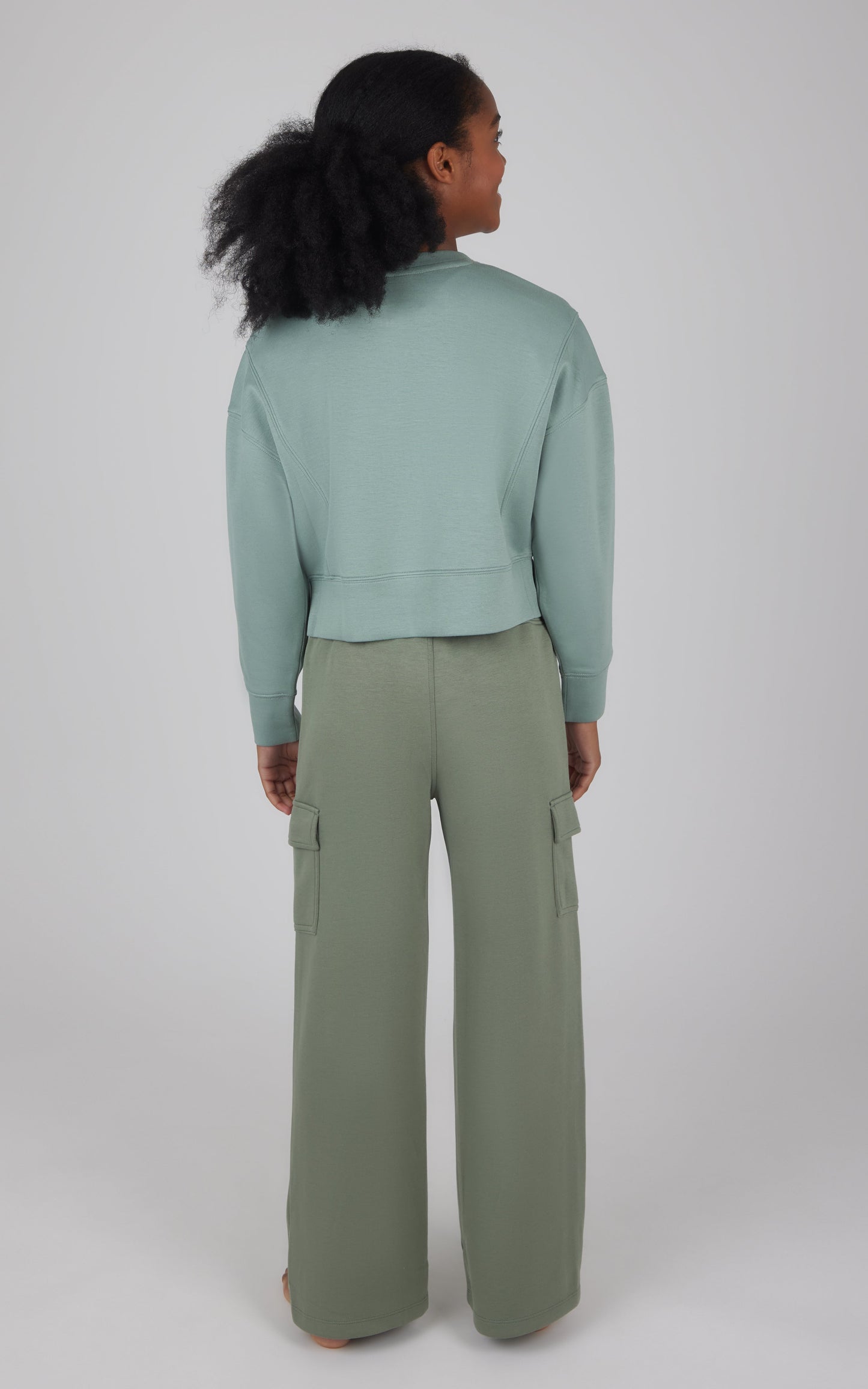 Girls 2 PC Softlite Cropped Pullover + Softlite Wide Leg Cargo Pant - Our Stone Story
