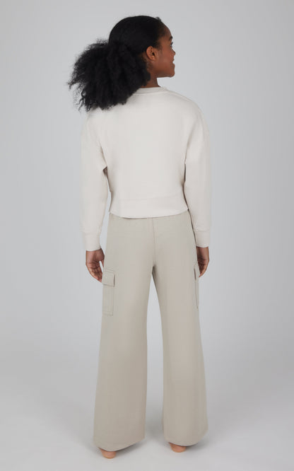 Girls 2 PC Softlite Cropped Pullover + Softlite Wide Leg Cargo Pant - Our Stone Story