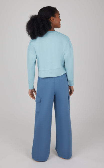 Girls 2 PC Softlite Cropped Pullover + Softlite Wide Leg Cargo Pant - Our Stone Story