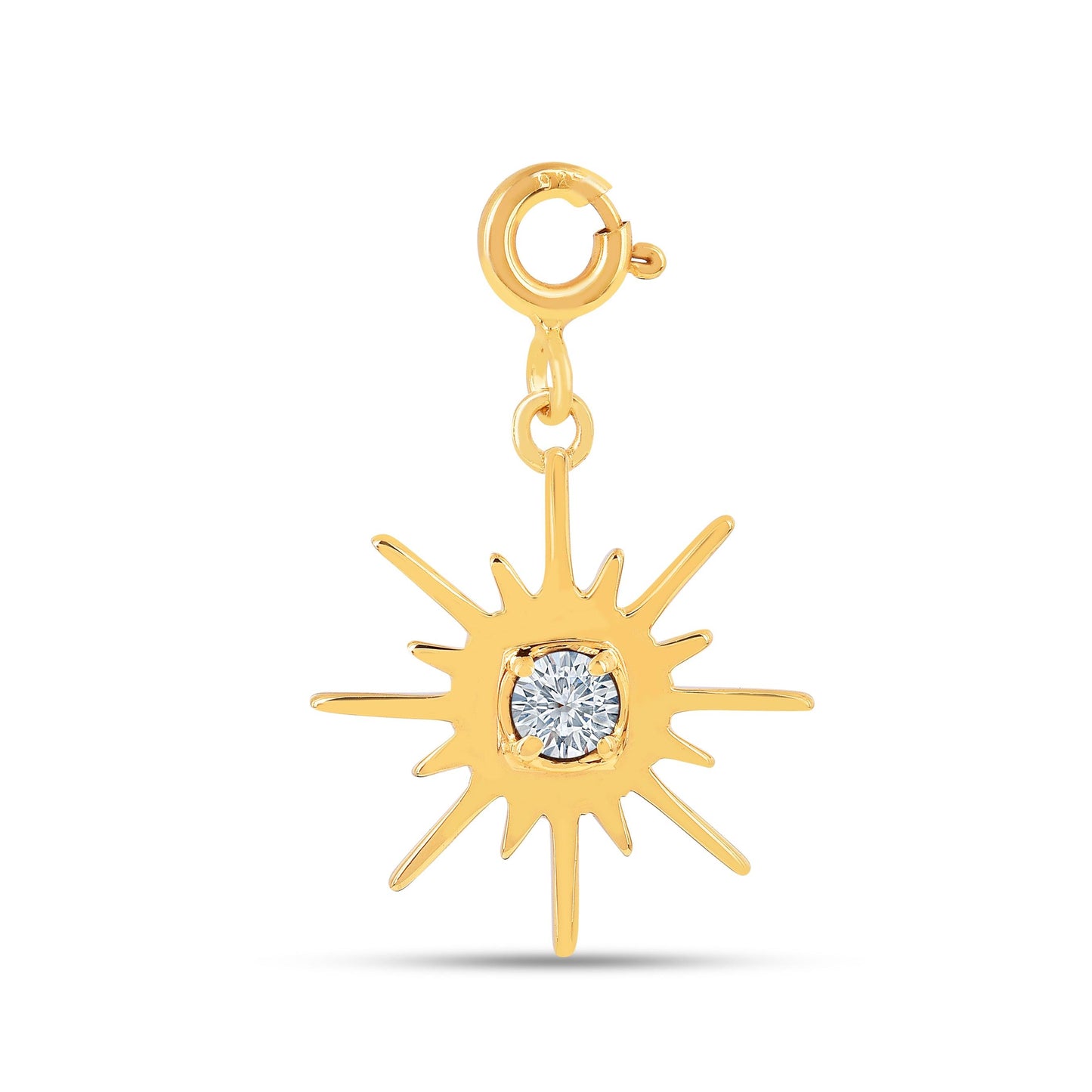 Sun Charm Sapphire Pendant Only