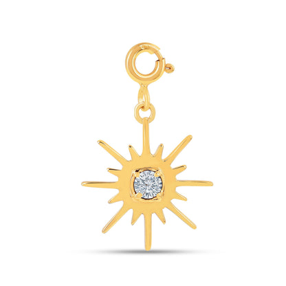 Sun Charm Sapphire Pendant Only