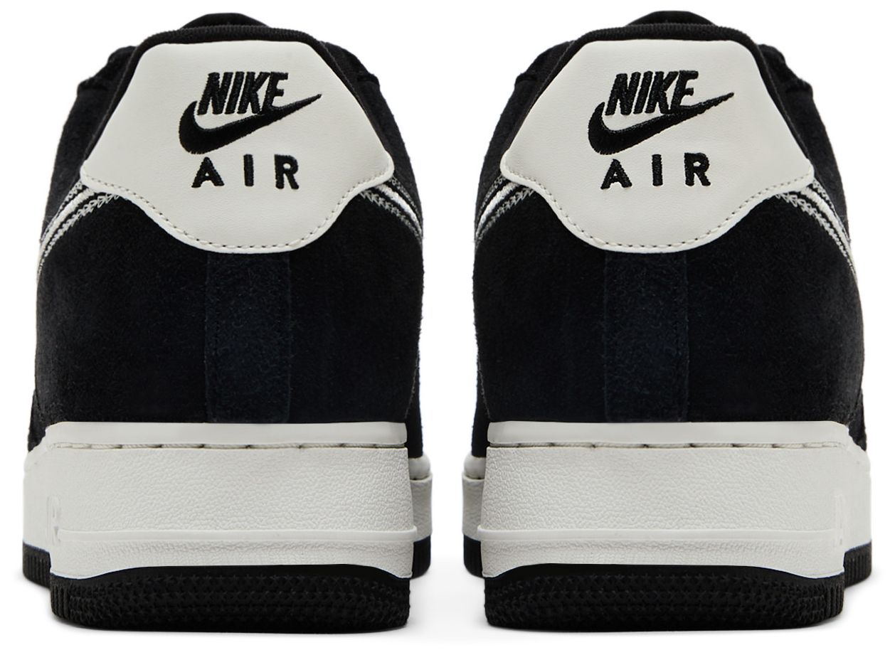 Nike Men's Air Force 1 '07 Lv8 'Black Sail Embroidered Swoosh' Sneakers