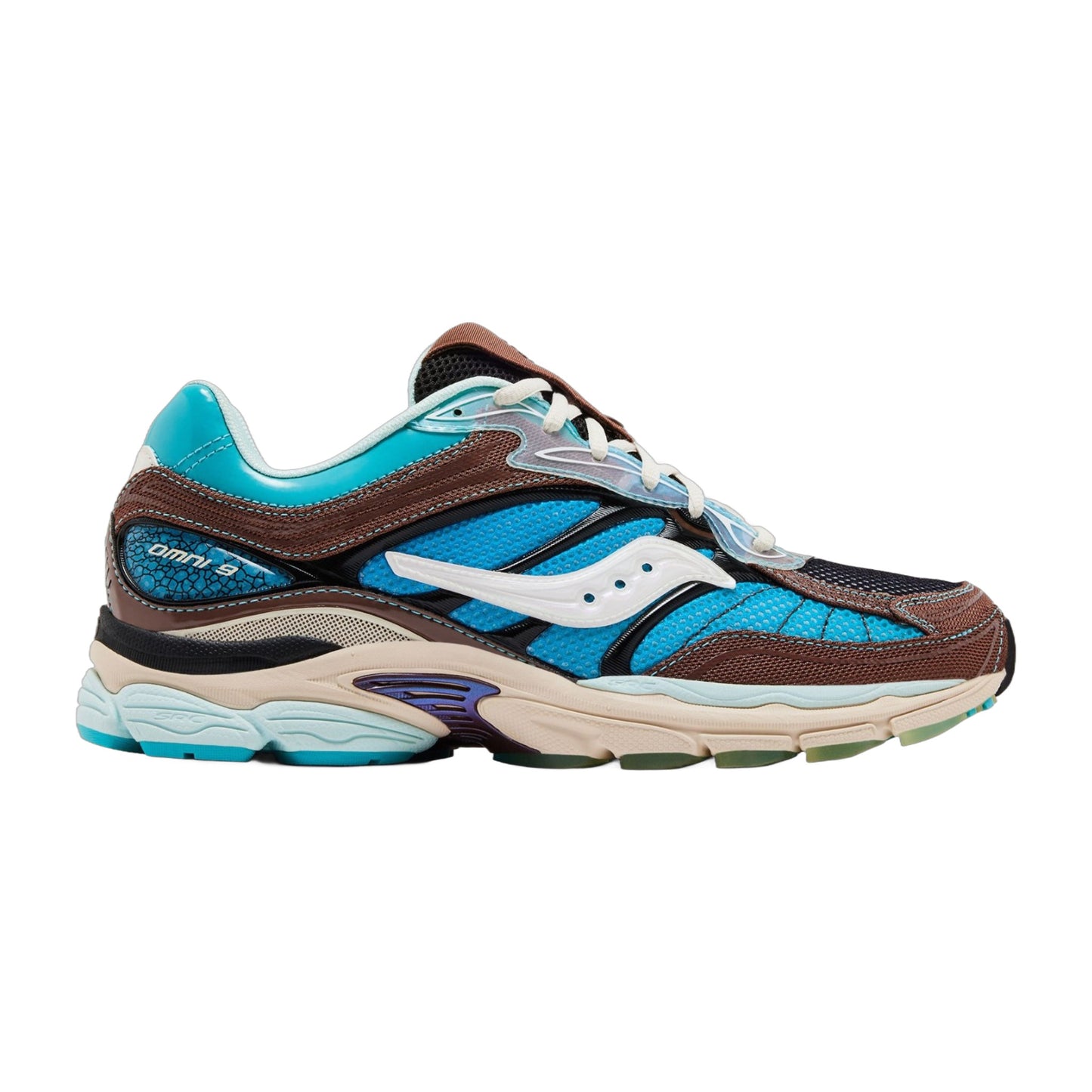 Saucony Mens Progrid Omni 9 Footpatrol Blue Brown