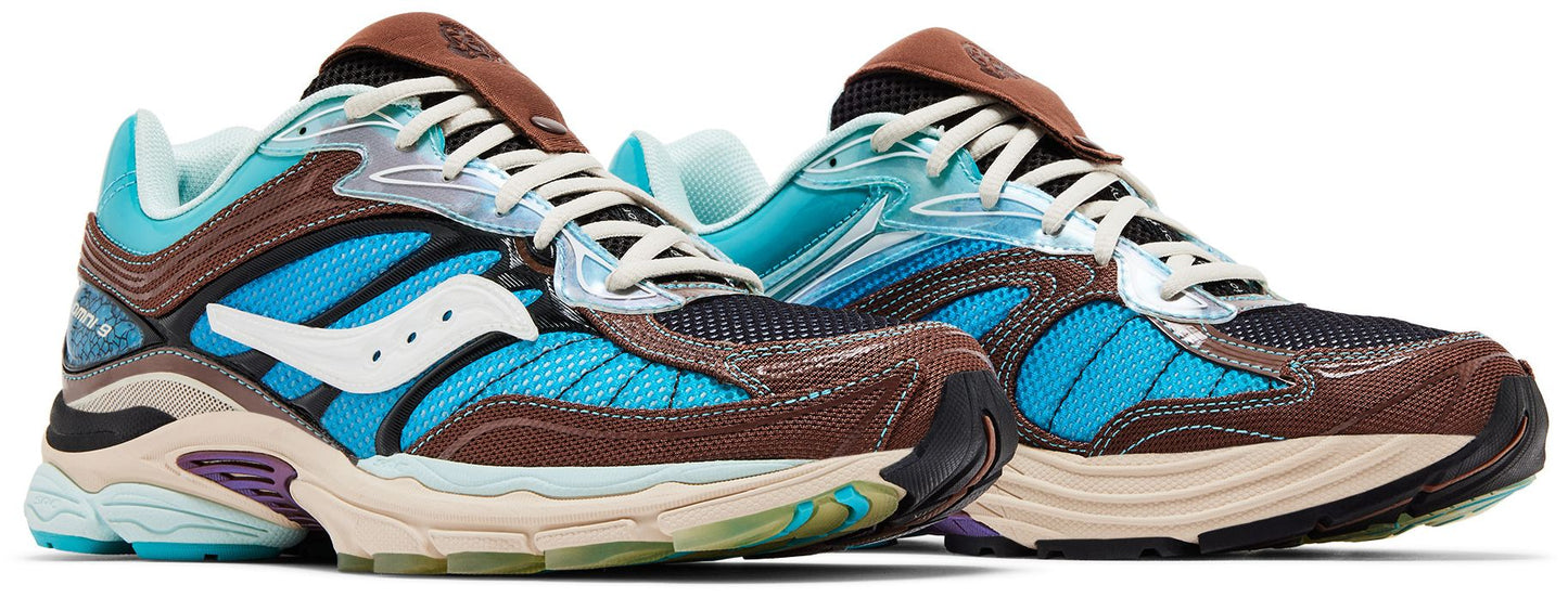 Saucony Mens Progrid Omni 9 Footpatrol Blue Brown