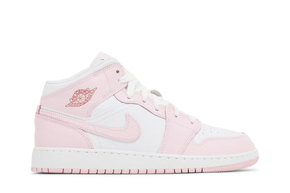 [dq8423-608] Grade School Air Jordan Retro 1 Mid 'pink Foam Fire Red'