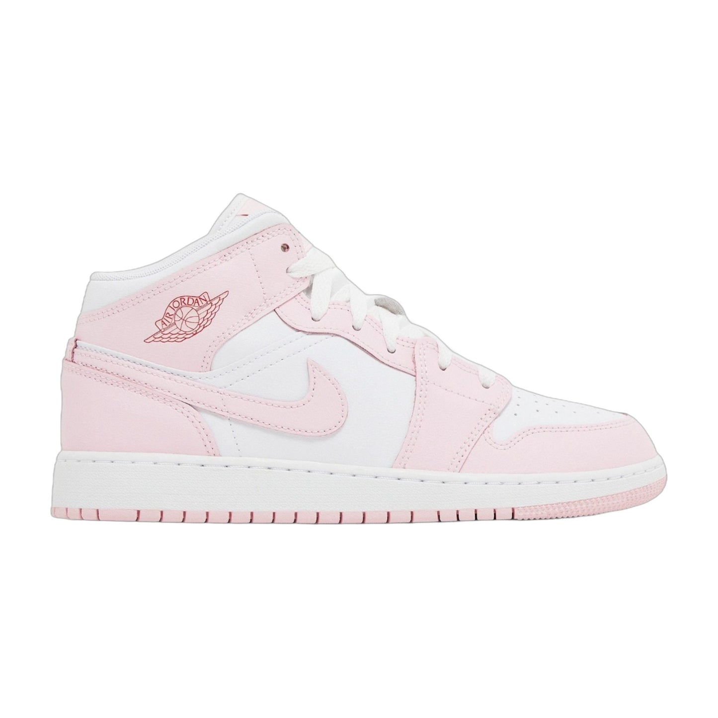 [dq8423-608] Grade School Air Jordan Retro 1 Mid 'pink Foam Fire Red'